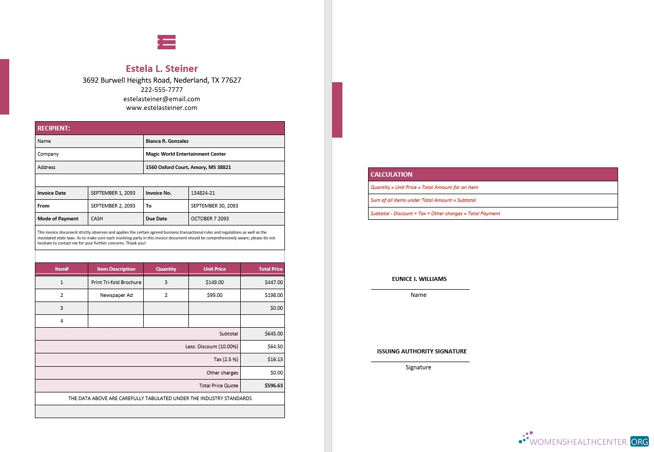 Download Free Freelance Design Invoice Photoshop template